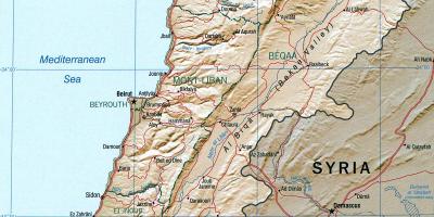 Ramani ya Lebanon jiografia